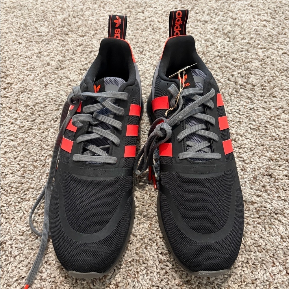 Adidas Black and Red Athletic Shoes - Picture 3 of 4